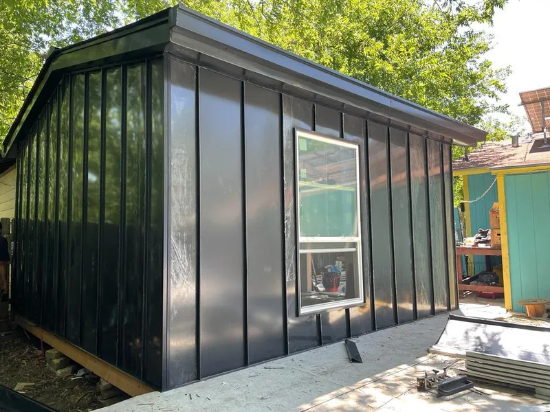 Black standing seam metal wall panels for Metal Roof Installation in Hillsborough